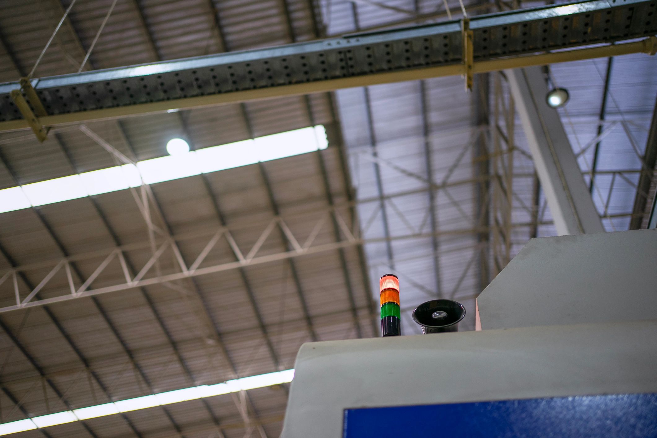 Industrial production machinery in a factory